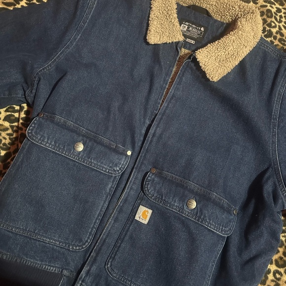 Carhartt Denim Jacket with Sherpa Lining - Picture 2 of 4
